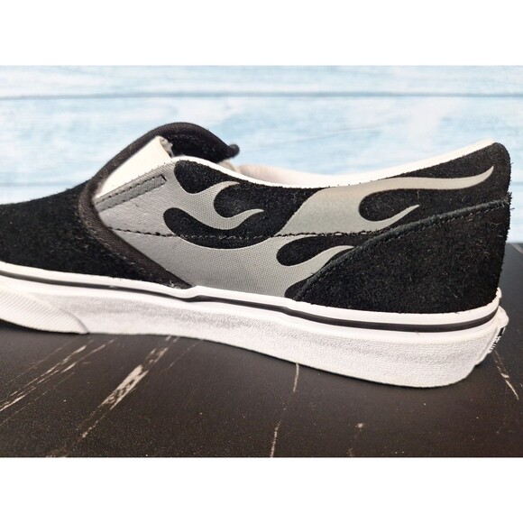 Vans Classic Slip On Black Grey Flame Skate Shoes Size 6 main image 11